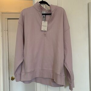 Lilac Aritzia half zip sweater